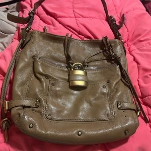 Chloé Paddington Large Shoulder Hobo Tan leather bag